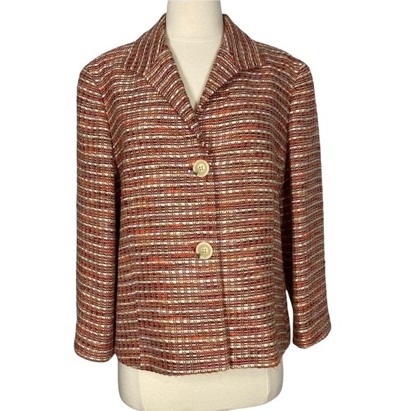 LAFAYETTE 148 Red Tweed Classic Blazer - Picture 1 of 5